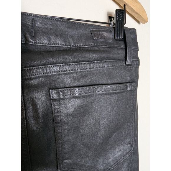 NWT Paige Evereve Verdugo Ultra Skinny in Black Fog Luxe Coating - Picture 7 of 9